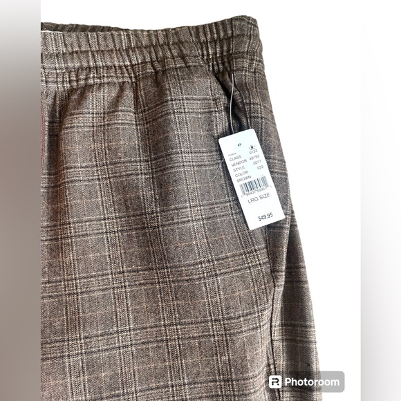 NWT-PacSun men’s stretch brown slim pants-Large - Picture 3 of 7